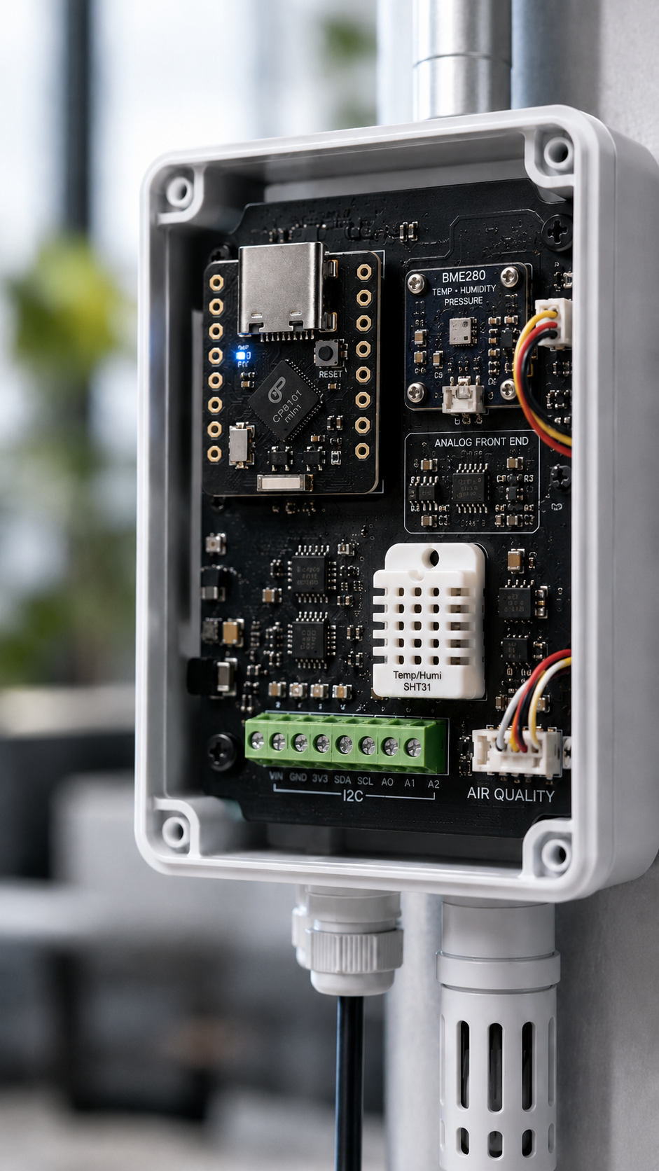 CP8101-mini 開發板整合到環境感測裝置內，加速 IoT 與 STEAM 硬體開發
